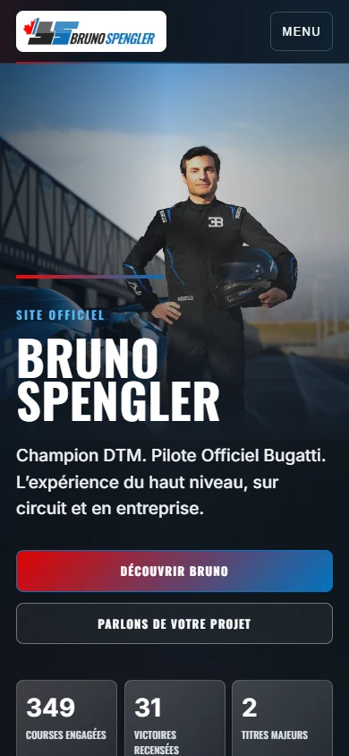 Version mobile du site Bruno Spengler