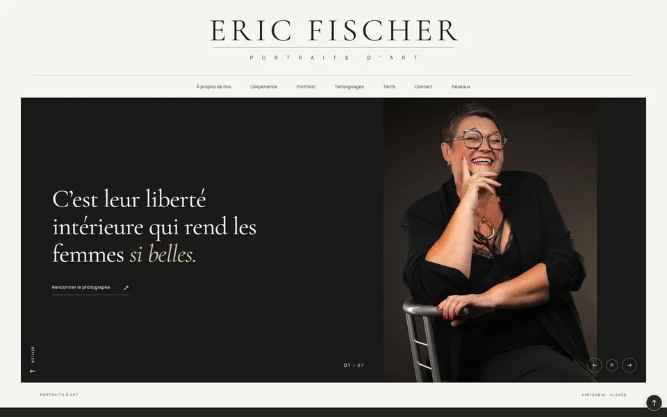 Page d’accueil du site Eric Fischer