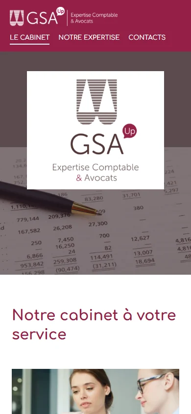Version mobile du site GSA Up