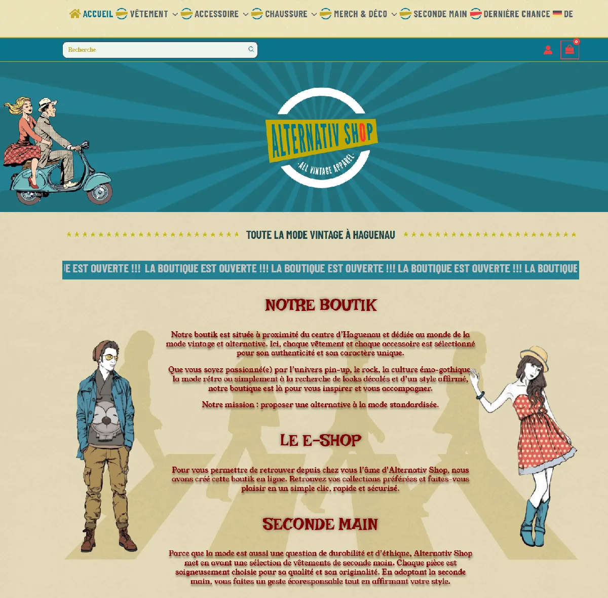 Création du site e-commerce Alternativ Shop